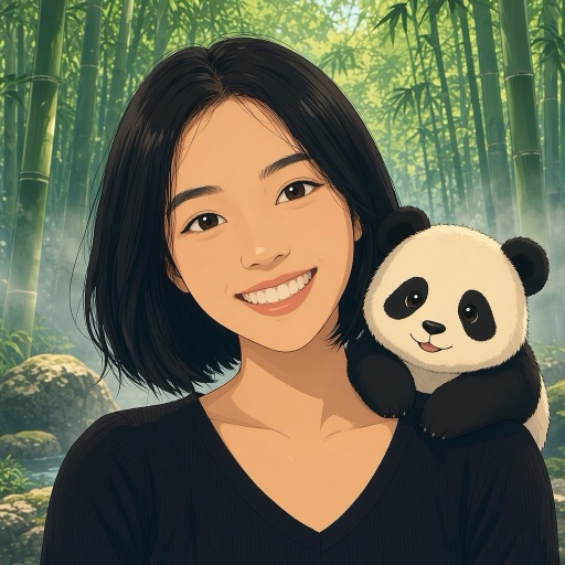 Example anime panda power animal card